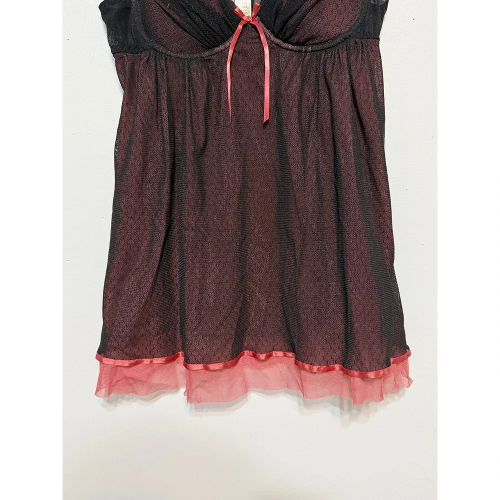Ambrielle Goth Coquette Babydoll Chemise Women Size M Whimsigoth Grunge Lingerie